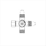 Newport Brass 1-617 4 Port in- wall Diverter