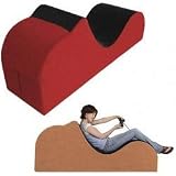 Zerk GLX Extra Large Game Lounge Video Game Chair (Red) (25.75"H x 24"W x 63"D)