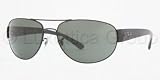 Ray Ban Sunglasses RB3448 002 Black Crystal Green 63mm