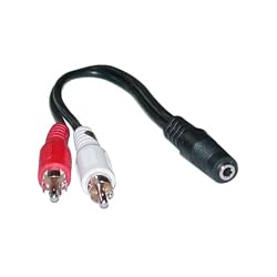 "2 x RCA Male / 1 x 3.5mm Stereo Female, Y-Cable, 6 inch"