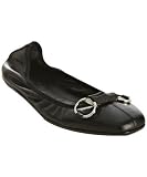Gucci black leather bamboo horsebit ballerina flats