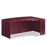 Alera Valencia Series Right-Hand Porkchop Desk Shell, 72w x 48d x 29-1/2h, Mahogany