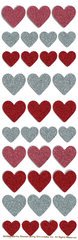 Martha Stewart Crafts - Valentine - Glitter Stickers - Hearts