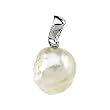 14K White Gold Paspaley South Sea Cultured Fashion Baroque Pearl Pendant - 11.00mm