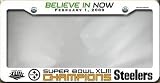 Pittsburgh Steelers Super Bowl XLIII Champions White Plastic License Plate Frame