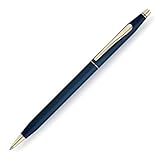 Cross Classic Century Satin Blue Ball-Point Pen with 23 Karat Gold Plated Appointments