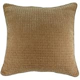 Box Back Cushion Cover - 20 by 20 inch - Cobblestone Chenille Tan