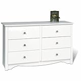 IMAGE OF Condo/Youth Size 6 Drawer Dresser in White - Monterey Collection - Prepac Furniture - WDC-4829
