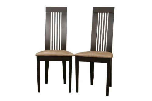 Baxton Studio Farrington Modern Dining Chair, Dark Brown, Set of 2 On Sale