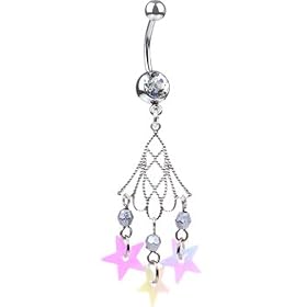 Crystalline Gem Pastel Twilight Star Belly Ring