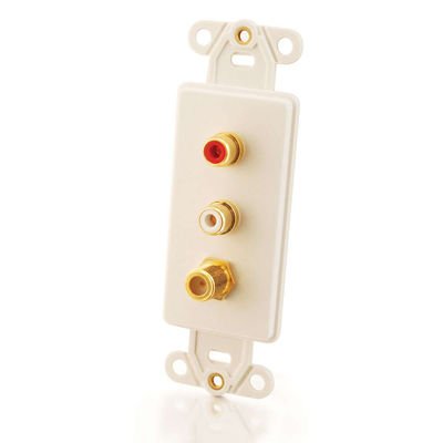 Cables to Go 3959 Dual RCA/Single F-type Multimedia Insert (White)