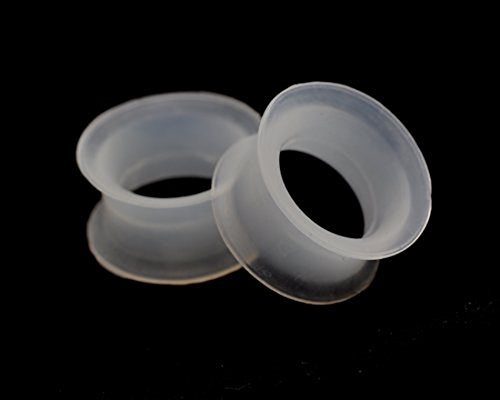 Ghost White Silicone Plugs - 7/8 Inch - 22mm - Sold As a Pair