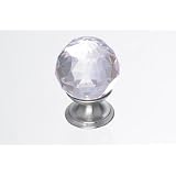 Top Knobs TK117BSN Pink Crystal 1 1/8