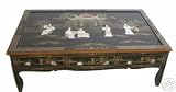ORIENTAL LACQUERED COFFEE TABLE MOTHER OF PEARL CHINESE FURNITURE