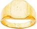 14K Gold Mens Signet Ring Sz 10