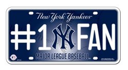 New York Yankees #1 Fan License Plate