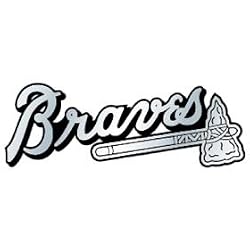 Atlanta Braves Silver Auto Emblem - Baseball Sports Merchandise
