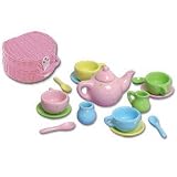 Lil' Doll Tea Set with Pink Basket