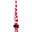 4 Gauge Lovely Red Heart Acrylic Ear Taper