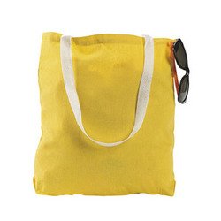 purse lady:LARGE YELLOW CANVAS TOTE BAG (1 DOZEN) - BULK