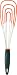 Chef'n Kitchzen Flat Silicone Whisk, Apricot