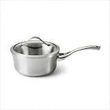 IMAGE OF Contemporary Stainless Steel 1.5 Quart Sauce Pan with Glass Lid