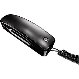 GE 29280FE1 Basic Corded Slimline Phone with Call Waiting Caller Id (Black) by General Electric