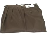 Ralph Lauren - Ralph Lauren Men's Double Pleated Solid Brown Wool / Cashmere Dress Pants - Size 44