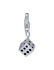 VINANI brand Germany 925 Sterling Silver Charm Pendant Dice Three Dimensional HWU