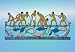 12 X 18 Stretched Canvas Poster Fishing with a Drag Net
