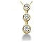 0.50CTW Bezel Set Three Stone Diamond Pendant in 14k Yellow Gold