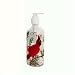 ArtisanStreet's Cardinal Design Soap or Lotion Dispenser. Features Bright Red Bird Perched in a Green Pine Tree in Winter. Hand Painted on Clear Glass & Signed By Artisan. Made To Order.