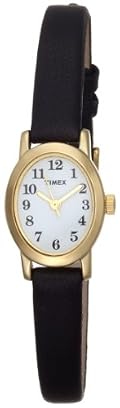 Timex Women's T2M566 Cavatina Black Leather Strap Watch