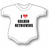 I Love Golden Retrievers Baby Ultrasoft Onesie