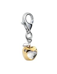 Hot Diamonds Apple Charm, 18ct Gold Vermeil