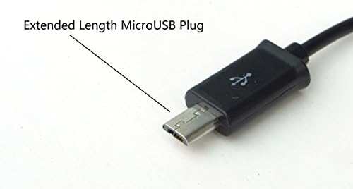 Twin Pack - 7 Inches Short Micro USB to USB Cable for Android Phones (7" Black)