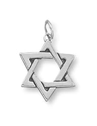 Star of David Charm Pendant Sterling Silver, Made in the USA