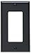Leviton Standard Size Thermoset Device Mount 1-Gang Decora/GFCI Device Decora Wallplate, 80401-E, Black