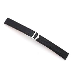 Black Genuine Crocodile Strap 15mm