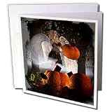 WhiteOak Art Designs Halloween - Pumpkin Time Fairy with Pumpkins - Greeting Cards-6 Greeting Cards with envelopes