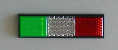 Italian Flag Reflector, Auto, Motorcycle, RV, Truck, Boat - Free S/H