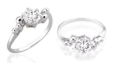 Round Cut White Cz Ring Sterling Silver