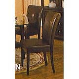 6 New Parson Chairs Brown Leatherette with Cherry Legs by RAINBOW FURNITURE