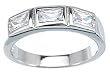 925 Sterling Silver Baguette CZ Ring