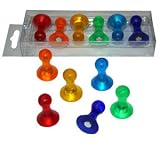 Large Colourful Neodymium Fridge Magnets (Pack of 6)