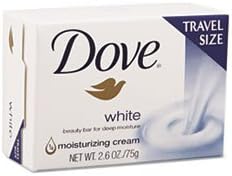 (3 Pack Value Bundle) DVOCB126811 White Travel Size Bar Soap with Moisturizing Lotion, 2.6 oz