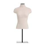 Table Top Female Torso Dress Form and Base, Jersey Covered & Fully Pinnable