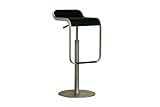 Baxton Sutdios Clizia Adjustable Curved Barstool (set of 2), Black