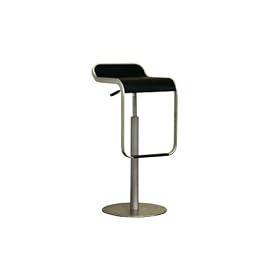 Baxton Sutdios Clizia Adjustable Curved Barstool (set of 2), Black by Baxton Studio