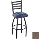 Holland Bar Stools Jackie 25" Bar Stool w/ Black Wrinkle finish - Rein Coffee Seat